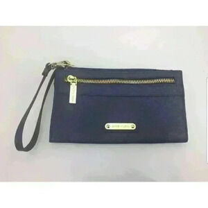 NEW Anne Klein Jazzy Geos Large Blue Wristlet Evening Bag Clutch